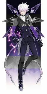 Anime Manga Art Character Concept Design White Hair Man Boy Wizard Magician Purple Anime Fantasy Anime Guys Anime