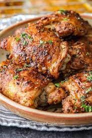 These baked chicken thighs are great with parmesan cheese and bread crumbs. 25 Best Pork Recipes For Daily Meals Baked Chicken Thighs Oven Baked Chicken Thighs Best Baked Chicken Recipe