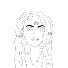 Black And White Girl Spiritual Third Eye Drawing Wokegirl I See My Purpose Now Woke Vibratehigher Awak Eye Drawing Spiritual Drawings Awakening Art