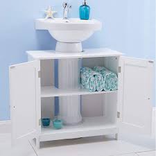 Free standing bathroom sink cabinets. Buy Ssline Under Sink Vanity Cabinet Free Standing Bathroom Sink Cabinet With Pedestal Hole White Bath Storage Cupboard W Doors Shelves Space Saver Organizer Online In Slovakia B07zqg71jn