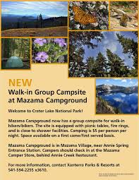 Maybe you would like to learn more about one of these? New Walk In Group Campsite At Mazama Campground Crater Lake Pacific Crest Trail Association