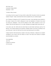30 Free Letters Of Recommendation For Graduate School - Templatearchive