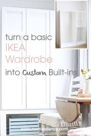 Turn A Basic Ikea Dombas Wardrobe Into Custom Built Ins Via This Mamas Dance The Dombas Wardrobe Is Lar Ikea Wardrobe Ikea Wardrobe Hack Ikea Wardrobe Storage