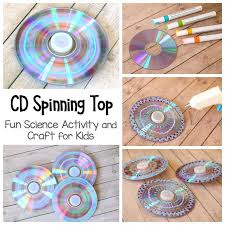 Today i show you 3 genius ideas with cd decorate your room using old cds, we will make beautiful crafts with recycling.↓↓↓↓↓↓↓ more information ↓↓↓↓↓. Cd Spinning Top Craft And Science Project For Kids Buggy And Buddy
