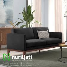 Jual sofa tamu minimalis modern bikin ruangan terasa luas dan mewah. Kursi Sofa Tamu Minimalis Warna Hitam Nuril Jati Furniture