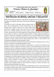 Plan lector indios castas y esclavos