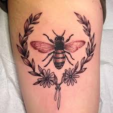 Traditional Bee Tattoo Google Search Framed Tattoo Bee Tattoo Bee Tattoo Meaning