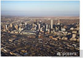 Most residents commute to denver or colorado springs. Poster Stadtbild Von Denver Colorado Usa Pixers Wir Leben Um Zu Verandern