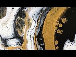 Abstract Black And Gold Acrylic Painting Black White And Gold Fluid Painting Acrylicpouring Com Acrylic Pouring Fluid Painting Acrylic Pouring Art