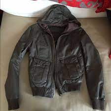 Women S Superdry Leather Hooded Jacket Small Leather Jacket With Hood Hooded Jacket Jackets
