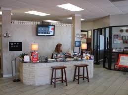 Reception Desk Love The Apple And Orange On The Desk Are You Comparing Office Remodel State Farm Office Office Inspiration