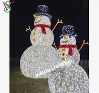 Festival Decorative Large Outdoor 3D Christmas LED Snowman Motif Lights