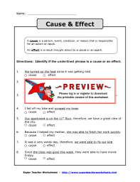 Super Teacher Worksheets Cause And Effect Answer Key Fill Online Printable Fillable Blank Pdffiller