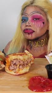 Harleya Eating Burger