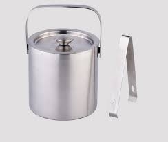 Insulated ice bucket with lid measures 9 t x 8 d. China Custom Large Insulated Stainless Steel Ice Bucket With Lid And Tongs With Oem Brand China Ice Bucket And Bucket Price