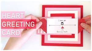 #handmade #valentine triple easel #card: Diy I Love You This Much Heart Greeting Card Tutorial Explosion Box Scrapbook Idea Youtube