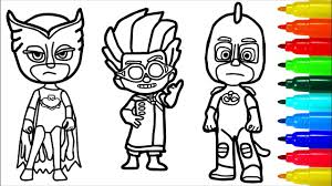3 use the pj mask coloring pages only for the intended purpose. Pj Masks Pokemon Coloring Pages Colouring Pages For Kids With Colored Markers Youtube