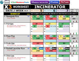Excel Workout Tool For P90x3