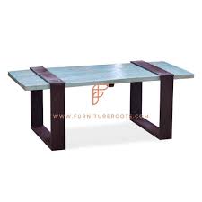 Harper&bright designs 43 wood coffee table with metal legs, end table/living room set/rustic brown (brown coffee table). Buy Fr Coffee Tables Series Rectangular Table In Metal Legs Base And Dual Distress Painted Wooden Table Top Online Designer Tables Restaurant Tables Restaurant Furniture Furnitureroots Product