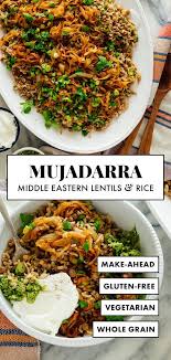 Mujadara Lentils And Rice With Caramelized Onions Cookie And Kate Recipe Vegetarian Main Dishes Lentils And Rice Recipes