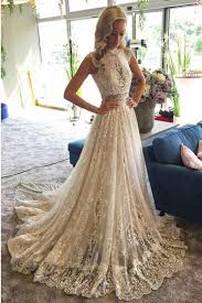 Stunning Appliques High Neck Lace Wedding Dress With Sequins W493 High Neck Lace Wedding Dress High Neck Wedding Dress A Line Wedding Dress