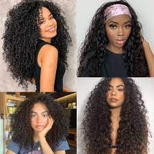 FKinky Curly Synthetic Wigs For Women Fluffy Natural Curl Soft Machine Made  Hair Wig Daily Use Long | Shopee Philippines