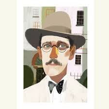 James Joyce Portrait Print by Conor Langton