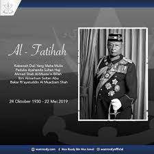Selepas kemangkatan sultan mansur shah 1, raja mahmud ibni almarhum sultan muhammad shah (sultan pahang 1) dilantik sebagai sultan selepas kemangkatan sultan abdul jamal, baginda digantikan oleh saudara sepupu putera sultan zainal, raja abdul kadir dengan gelaran sultan abdul. Kemangkatan Kdymm Paduka Ayahanda Sultan Haji Ahmad Shah Al Musta In Billah Alam Sari Di Tanah Jauhar