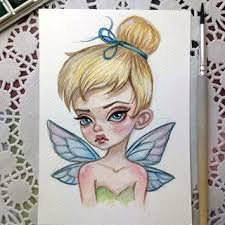 Little Tinker Bell For Doodletimewithkaroline Sold Disney Tinkerbell Illustration Postcard Instaart Dessins Disney Disney Dessin