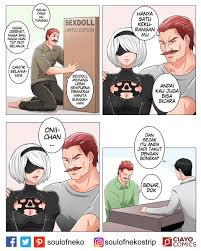 Shopping cart(s) atau keranjang belanja memiliki material yang lebih kaku dari shopping bag(s), bisa dijinjing atau diseret, dan terkadang yang diseret ada rodanya seperti koper. Soul Of Neko On Twitter Receh Jokes 07 Soulofneko Recehjokes Sexdoll Ciayocomic Nierautomata 2b Android