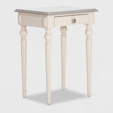 Looking for wooden sofa sets online in india? Amos Side Table With Drawer Cream Gray Clickdecor Target