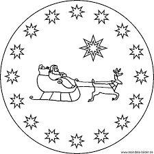 Mandala Weihnachtsmann Kindermandalas Zum Ausdrucken Mandalas Kinder Weihnachtsmandala Weihnachten