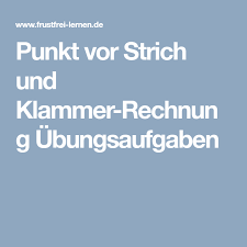Klasse 3 seiten • aol verlag. Punkt Vor Strich Und Klammer Rechnung Ubungsaufgaben Stricher Punkte Rechnung