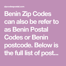 One of the most important things nipost did was give every area some sort of identity, starting from the most popular states to the less popular ones. Benin Zip Codes Can Also Be Refer To As Benin Postal Codes Or Benin Postcode Below Is The Full List Of Postal Code For Benin In Edo Stat Coding Zip Code