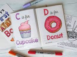 Printable Abc Book Baby Shower Activity Alphabet Baby Book Etsy Baby Shower Book Baby Shower Gifts For Guests Abc Coloring