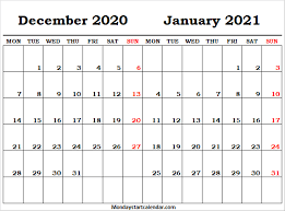 Calendar Dec 2020 Jan 2021 Template Monthly Calendar Template 2020 In 2020 Calendar Template Monthly Calendar Template School Holiday Calendar