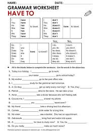 Grammar Worksheet Have To Gramatica Inglesa Aulas De Ingles Para Criancas Aulas De Ingles