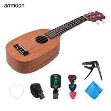 Includes detailed section on alternate uke tunings. Ammoon 21 Inch Pineapple Shaped Ukulele Kit 4 String Beginner Hawai Guitar Ukelele Plywood Top And Fingerboard With Gig Bag Tuner Ukulele Strings Capo 3pcs Picks Uke Strap Cleaning Cloth Walmart Com