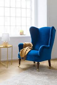Cobalt Blue Wing Back Chair Wingbackchair Armchair Royalblue Bright Bold Colourpop Int Arm Chairs Living Room Blue Chairs Living Room Blue Accent Chairs