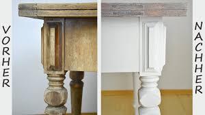 Bevor sie ihre möbel neu lackieren , sollten sie einen geeigneten lack ausn: Diy Tisch Im Shabby Chic Stil Streichen Wisch Oder Lasurtechnik Fur Die Tischplatte Youtube