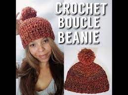 Crochet Hat Using Homespun Yarn Boucle Yarn Project Easy Crochet Hat Littlejohn S Yarn Youtube Boucle Yarn Crochet Crochet Hats
