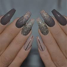Cute Acrylic Nail Ideas Coffin Black 20 Black And White Acrylic Coffin Nails Ideas Page 16 Chic Cuties Blog Coffinnails Glitter Nageldesign Schone Gelnagel Dunkle Nagel