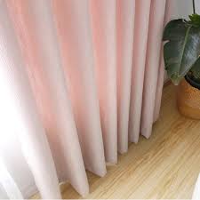 Solid Color Pale Light Baby Pink Curtains For Girls Room Scandinavian Drapes