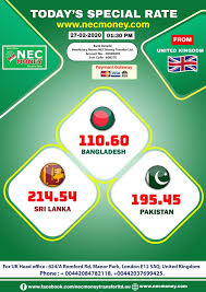 Nec Money Transfer Limited Today S Special Rates For Bangladesh Pakistan Sr In 2020 Today Bangladesh Pakistan