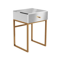 The modern bedside table, which comes fully assembled, is also available in black (sold. Lola Mirrored Single Drawer Bedside Table With Rose Gold Legs Furniture123