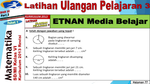 Jadwal pelajaran kelas iv sdn karangasem iii no. Latihan Ulangan Pelajaran 3 Paket 1 Pembahasan Kunci Jawaban Lingkaran Matematika Kelas 6 Halaman 77 Youtube