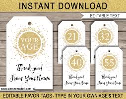 Thank your guests for coming with one of these printable favor tags. Age Birthday Party Favor Tags Thank You Tags Any Age Birthday Party