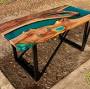 Resin inlay table from finewoodencreations.com