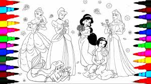 Disney Princess Jasmine Cinderella Belle Moana Drawing Pages To Color For Kids L Coloring Pages Youtube Disney pencil sketches at paintingvalley com.