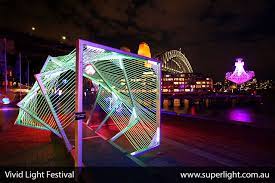 Wonderful Led Constructions At The Vivid Light Festival In Sydney Www Superlight Com Au Led Light Light Installation Lighting Suppliers Exhibition Design